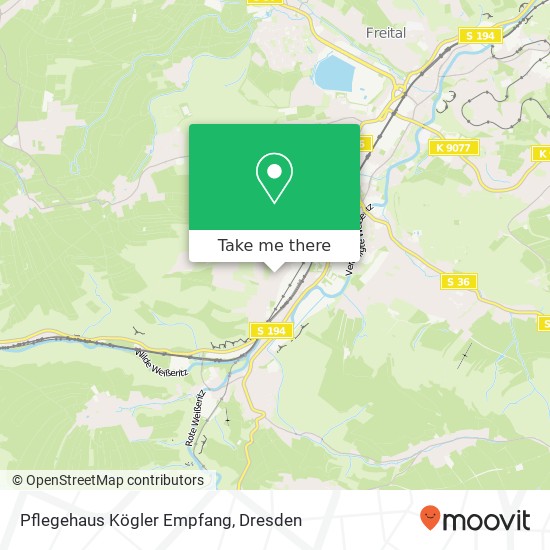 Карта Pflegehaus Kögler Empfang