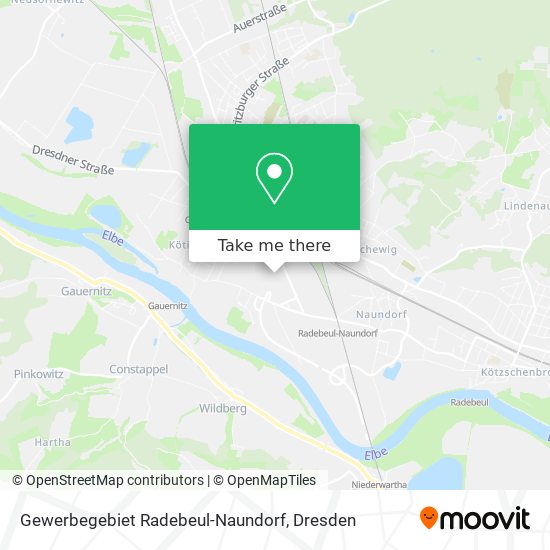 Gewerbegebiet Radebeul-Naundorf map