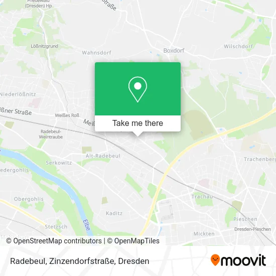 Карта Radebeul, Zinzendorfstraße