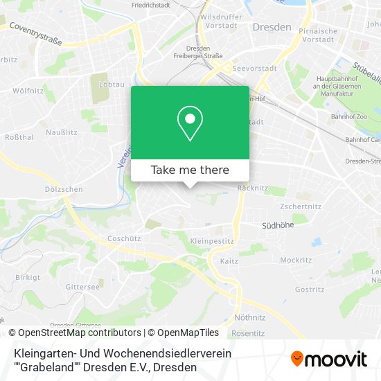 Карта Kleingarten- Und Wochenendsiedlerverein ""Grabeland"" Dresden E.V.