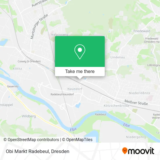 Карта Obi Markt Radebeul
