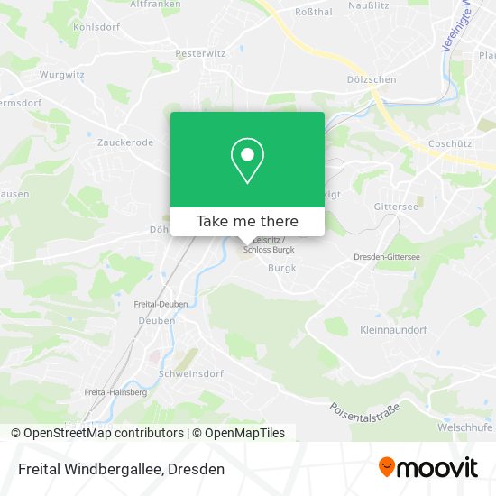 Freital Windbergallee map