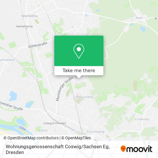 Wohnungsgenossenschaft Coswig / Sachsen Eg map