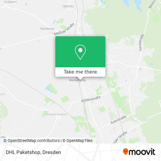 DHL Paketshop map