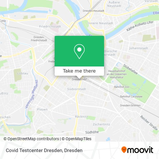 Covid Testcenter Dresden map