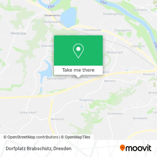 Dorfplatz Brabschütz map