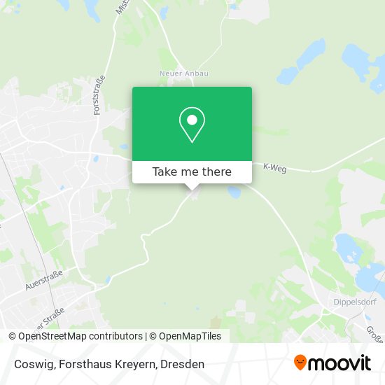 Coswig, Forsthaus Kreyern map