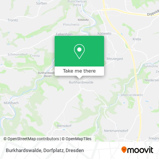 Burkhardswalde, Dorfplatz map