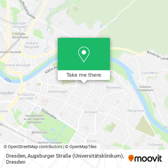 Dresden, Augsburger Straße (Universitätsklinikum) map