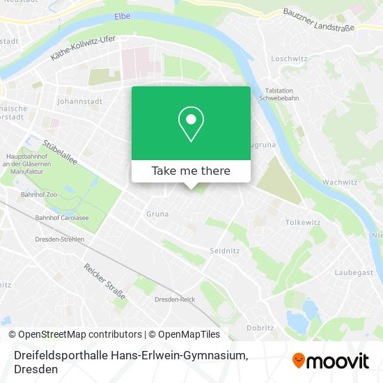 Карта Dreifeldsporthalle Hans-Erlwein-Gymnasium