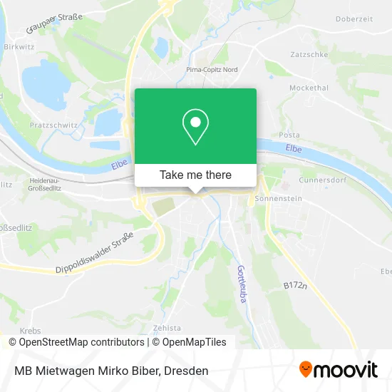 Карта MB Mietwagen Mirko Biber