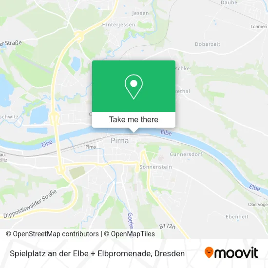 Карта Spielplatz an der Elbe + Elbpromenade