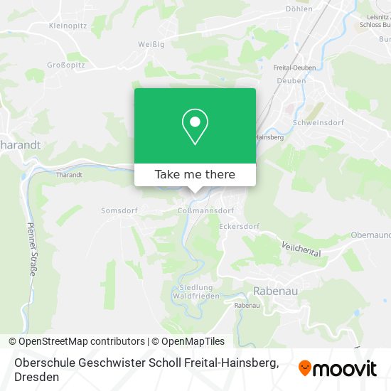 Карта Oberschule Geschwister Scholl Freital-Hainsberg