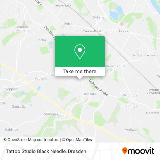 Tattoo Studio Black Needle map
