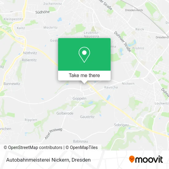 Карта Autobahnmeisterei Nickern