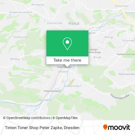 Карта Tinten Toner Shop Peter Zapke