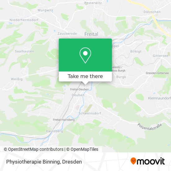 Physiotherapie Binning map