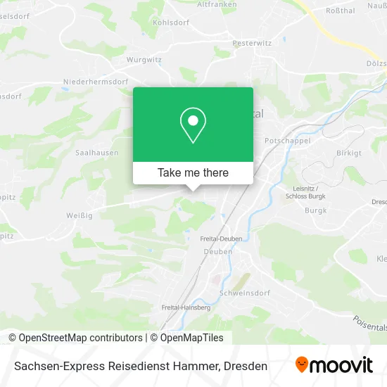 Sachsen-Express Reisedienst Hammer map