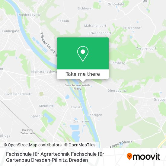 Карта Fachschule für Agrartechnik Fachschule für Gartenbau Dresden-Pillnitz