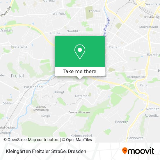 Kleingärten Freitaler Straße map