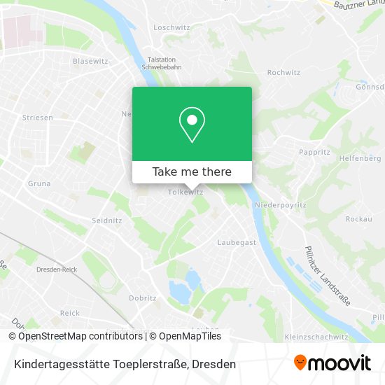 Карта Kindertagesstätte Toeplerstraße