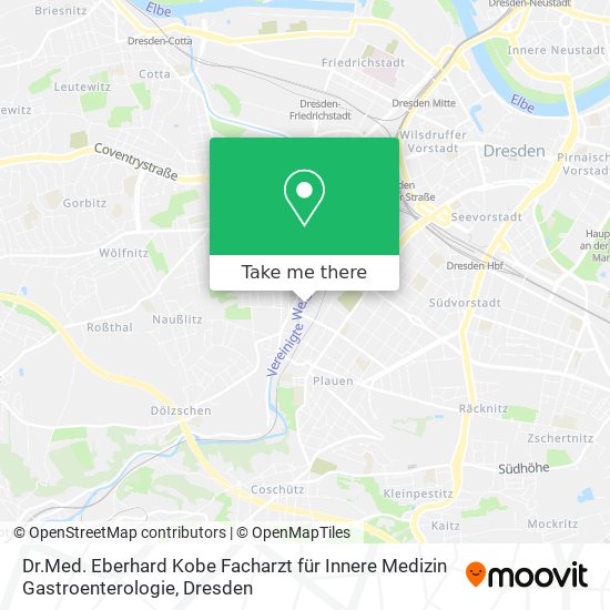 Dr.Med. Eberhard Kobe Facharzt für Innere Medizin Gastroenterologie map