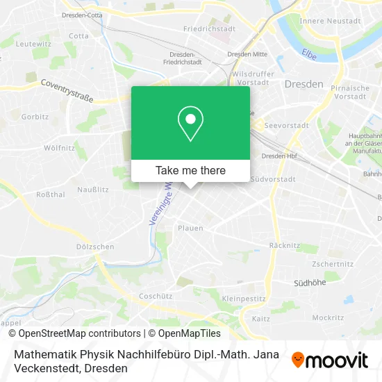 Карта Mathematik Physik Nachhilfebüro Dipl.-Math. Jana Veckenstedt