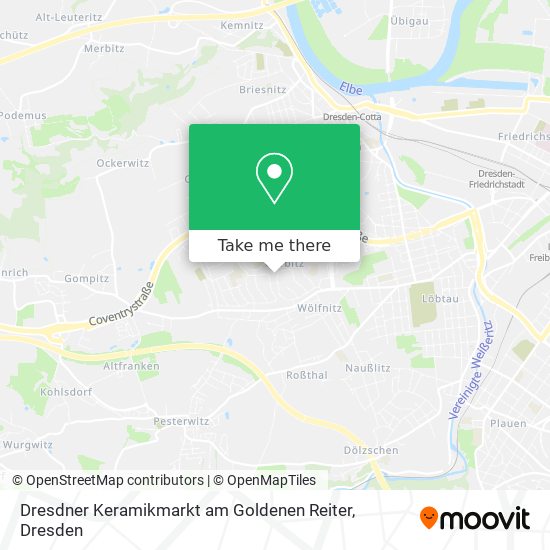 Dresdner Keramikmarkt am Goldenen Reiter map