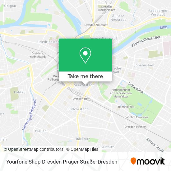 Yourfone Shop Dresden Prager Straße map