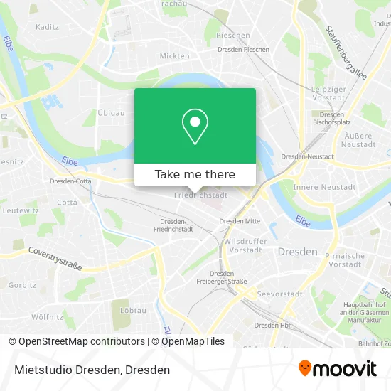 Карта Mietstudio Dresden