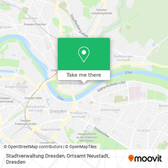 Карта Stadtverwaltung Dresden, Ortsamt Neustadt