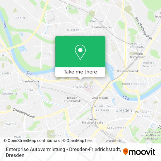 Enterprise Autovermietung - Dresden-Friedrichstadt map