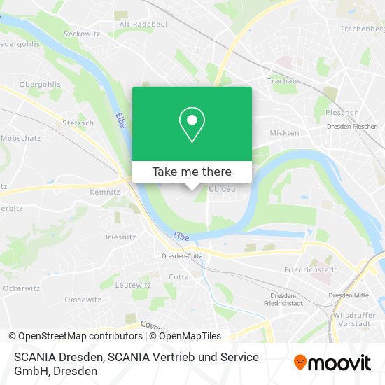 Карта SCANIA Dresden, SCANIA Vertrieb und Service GmbH