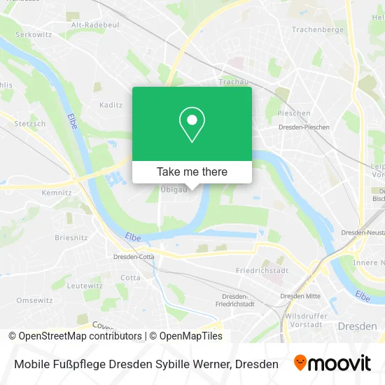Карта Mobile Fußpflege Dresden Sybille Werner