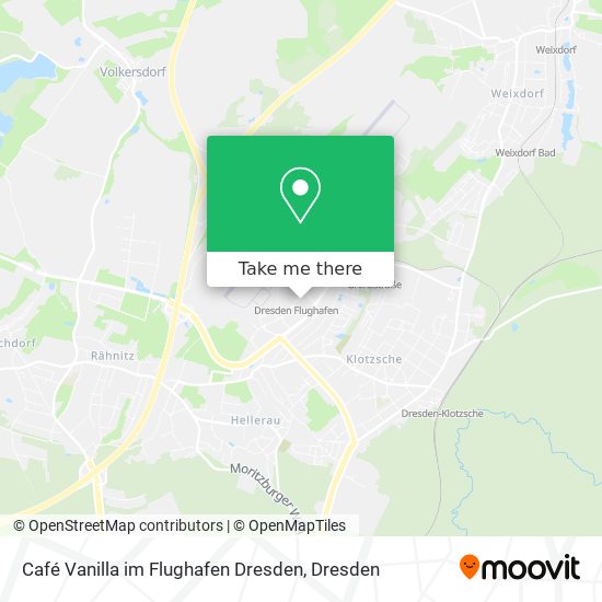 Café Vanilla im Flughafen Dresden map