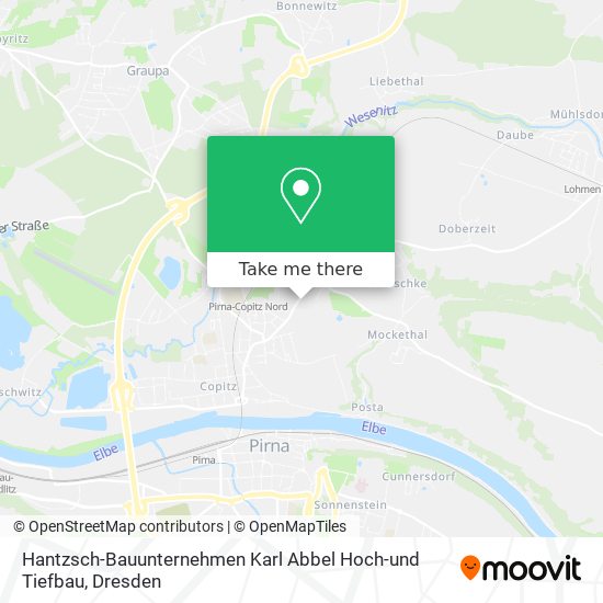 Hantzsch-Bauunternehmen Karl Abbel Hoch-und Tiefbau map