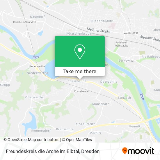 Freundeskreis die Arche im Elbtal map