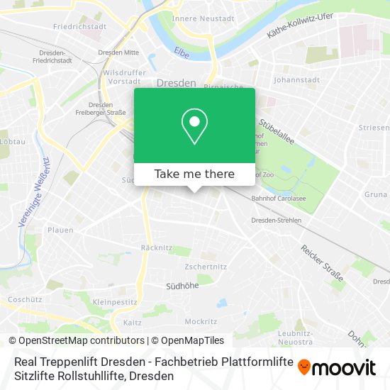Real Treppenlift Dresden - Fachbetrieb Plattformlifte Sitzlifte Rollstuhllifte map