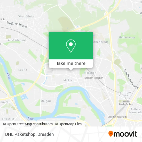 DHL Paketshop map