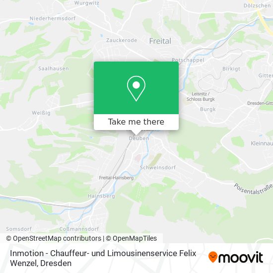 Карта Inmotion - Chauffeur- und Limousinenservice Felix Wenzel