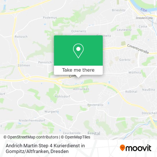 Andrich Martin Step 4 Kurierdienst in Gompitz / Altfranken map