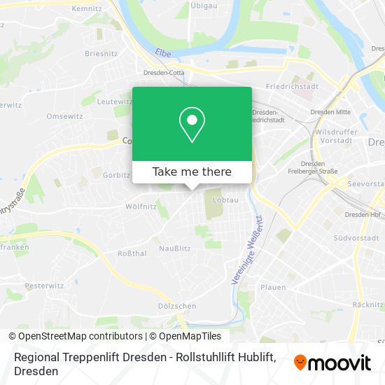 Regional Treppenlift Dresden - Rollstuhllift Hublift map