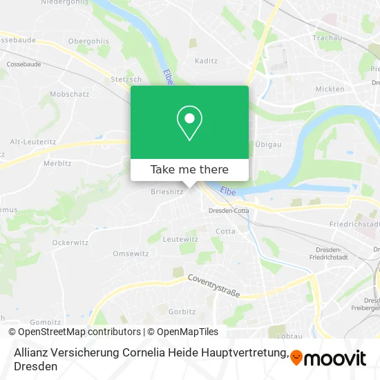 Карта Allianz Versicherung Cornelia Heide Hauptvertretung