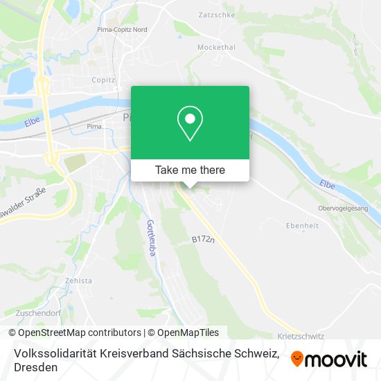 Карта Volkssolidarität Kreisverband Sächsische Schweiz