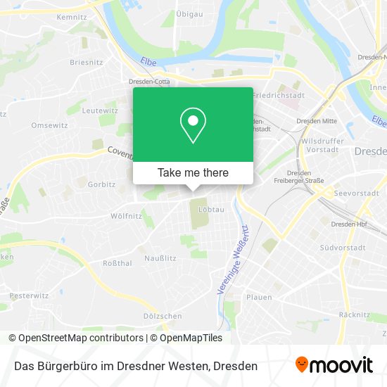 Das Bürgerbüro im Dresdner Westen map