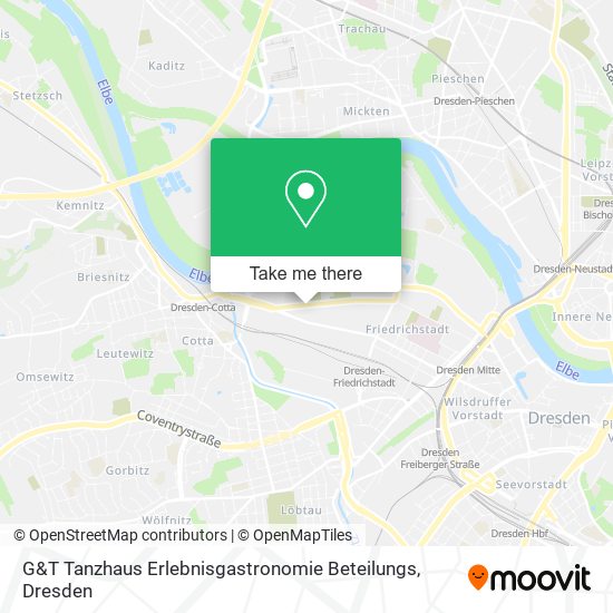 G&T Tanzhaus Erlebnisgastronomie Beteilungs map