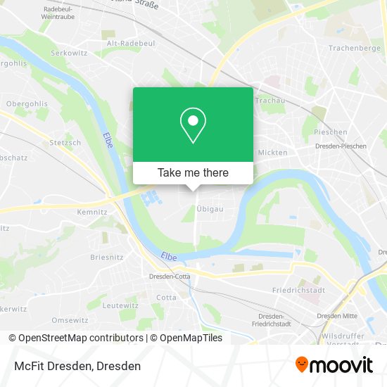 McFit Dresden map