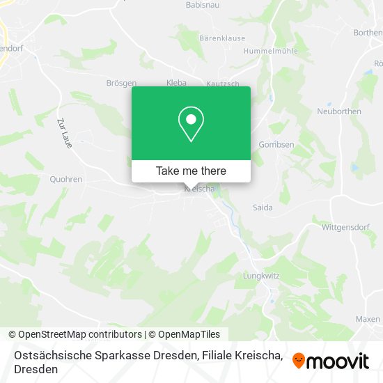Ostsächsische Sparkasse Dresden, Filiale Kreischa map