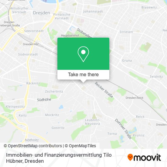 Карта Immobilien- und Finanzierungsvermittlung Tilo Hübner