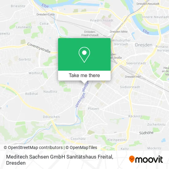 Карта Meditech Sachsen GmbH Sanitätshaus Freital